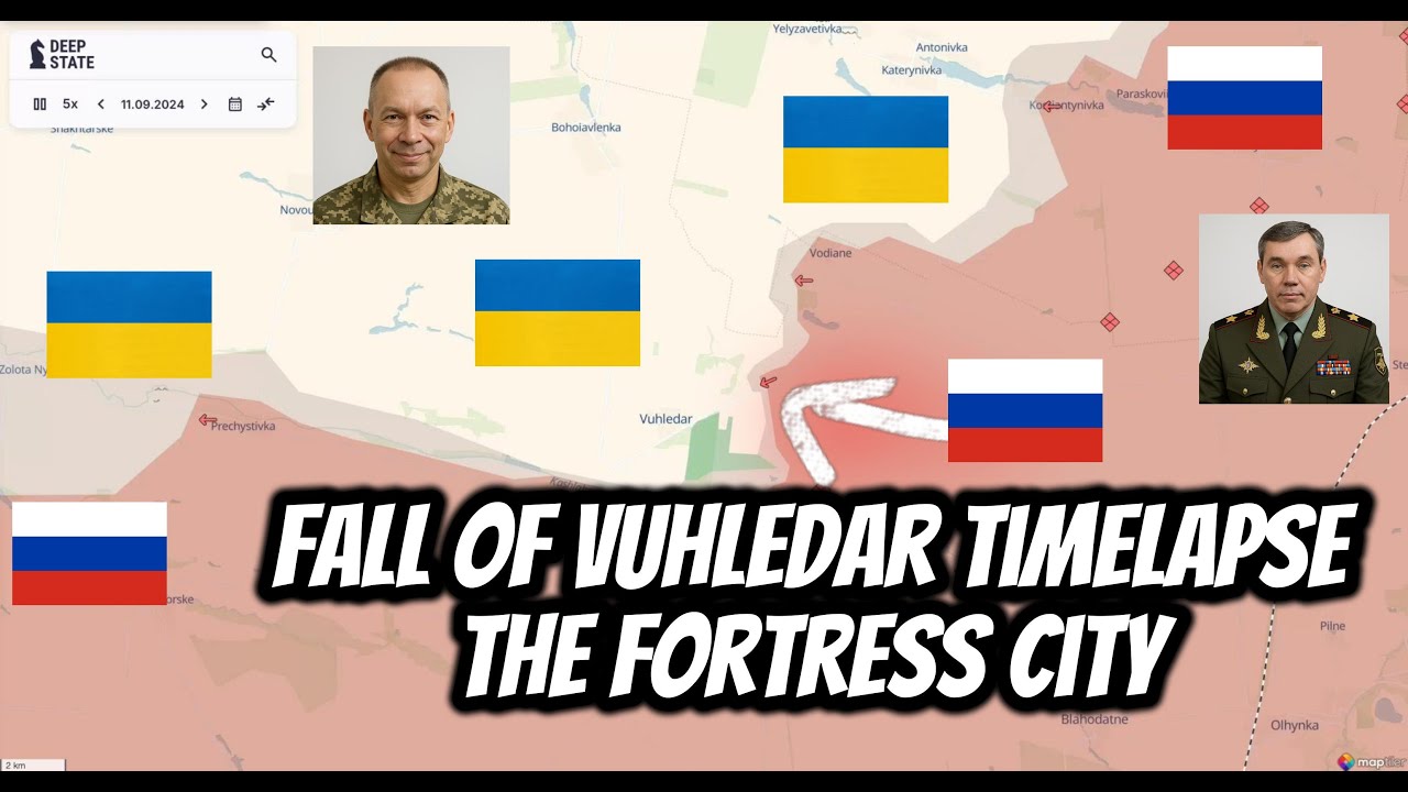 Timelapse: Fall Of The Fortified City Vuhledar. Jan 01 2024 to Oct 10 2024. | Rowell Report