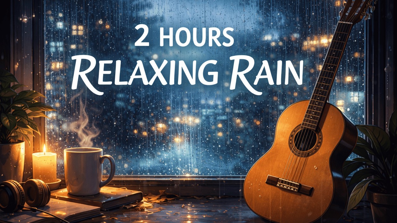 “2 Horas de Lluvia Relajante con Guitarra 🎸 | Música para Dormir Profundamente”