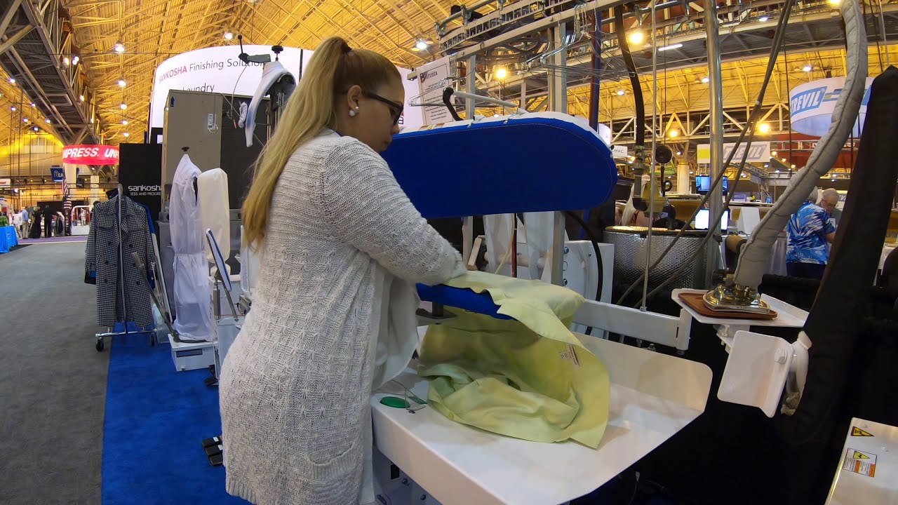 Forenta 421SR Dry Cleaning Utility Press Blouse Pressing Demonstration.