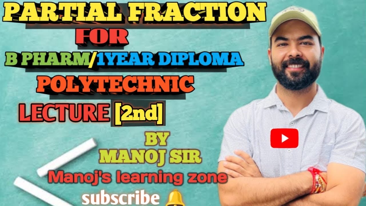 Remedial mathematics for pharmacy 1st year|| diploma course|| polytechnic ||partial fraction🔥🔥