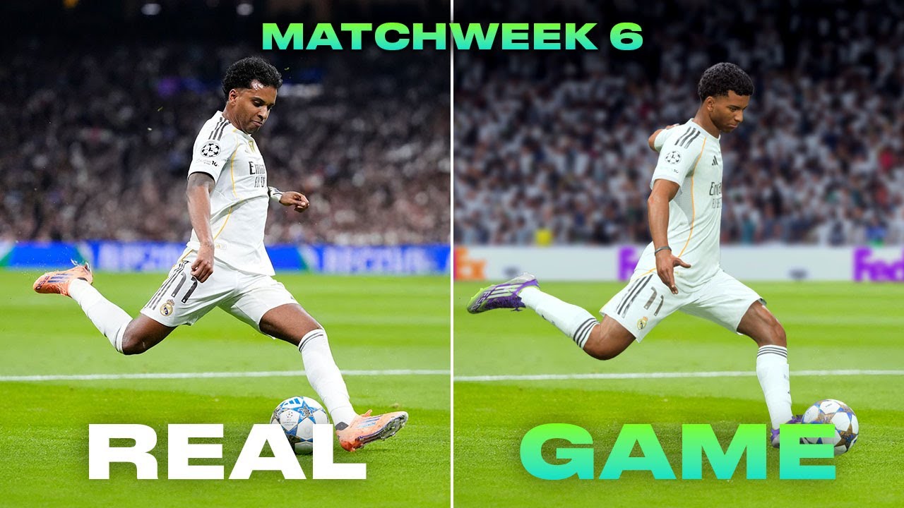 Champions League 25/26 Best Goals of Matchweek 6 (EAFC 26 Recreation)