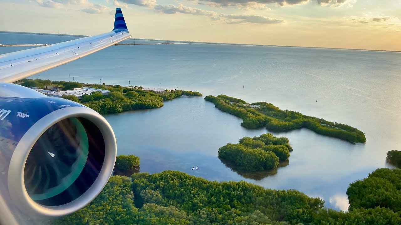 Stunning Tampa Landing – JetBlue Airways – Airbus A220-300 – TPA – N3008J – SCS Ep. 602