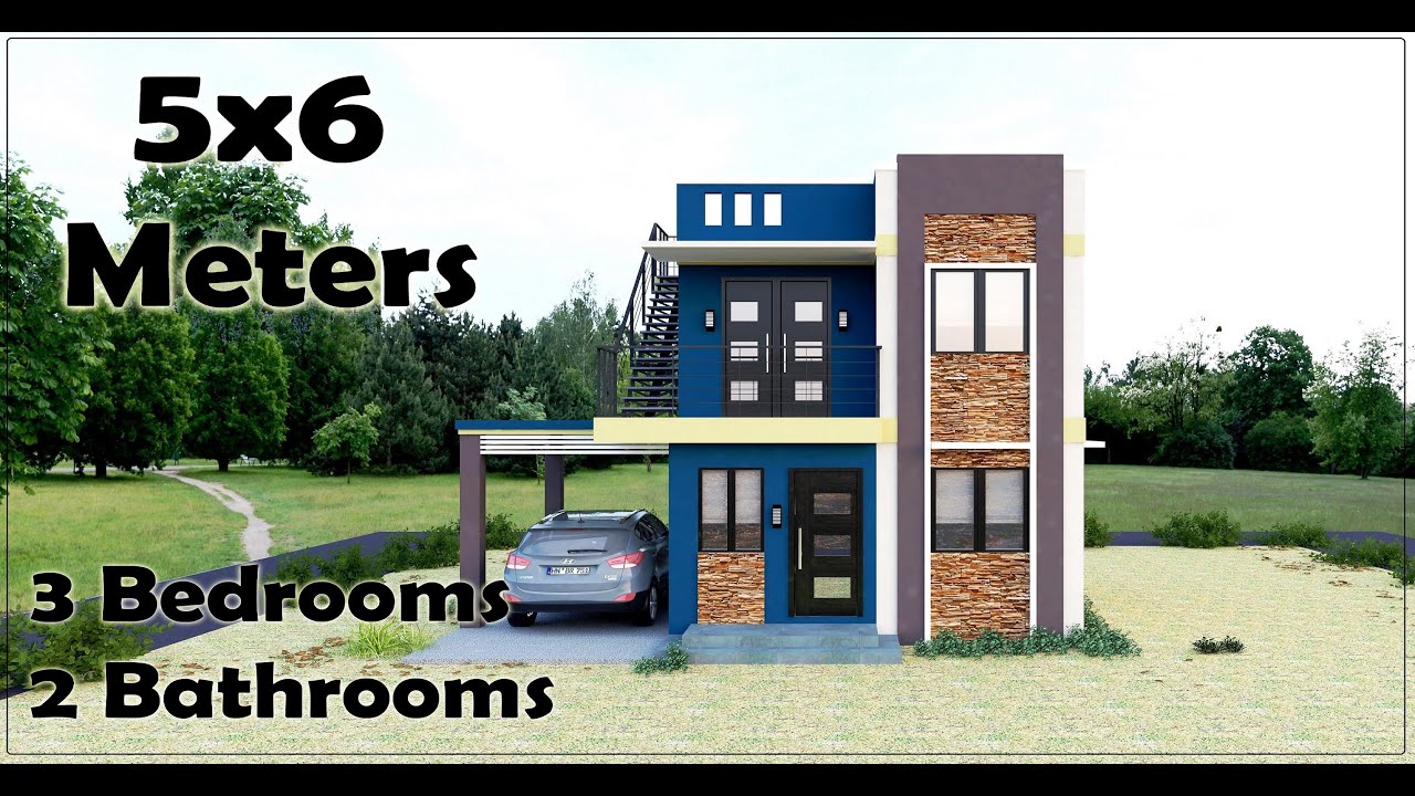 5x6 Meters  /  2 STOREY With Roof Deck