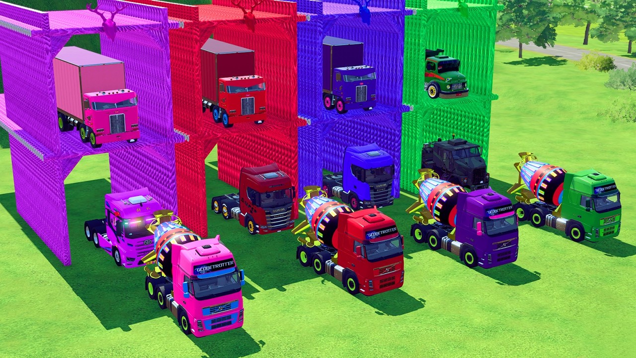 TRANSPORTING ALL POLICE CARS & AMBULANCE EMERGENCY VEHICLES WITH MERCEDES POLICE TRUCKS ! FS22