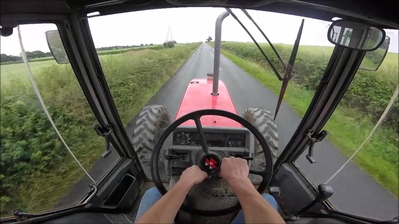 driving the old  hired massey