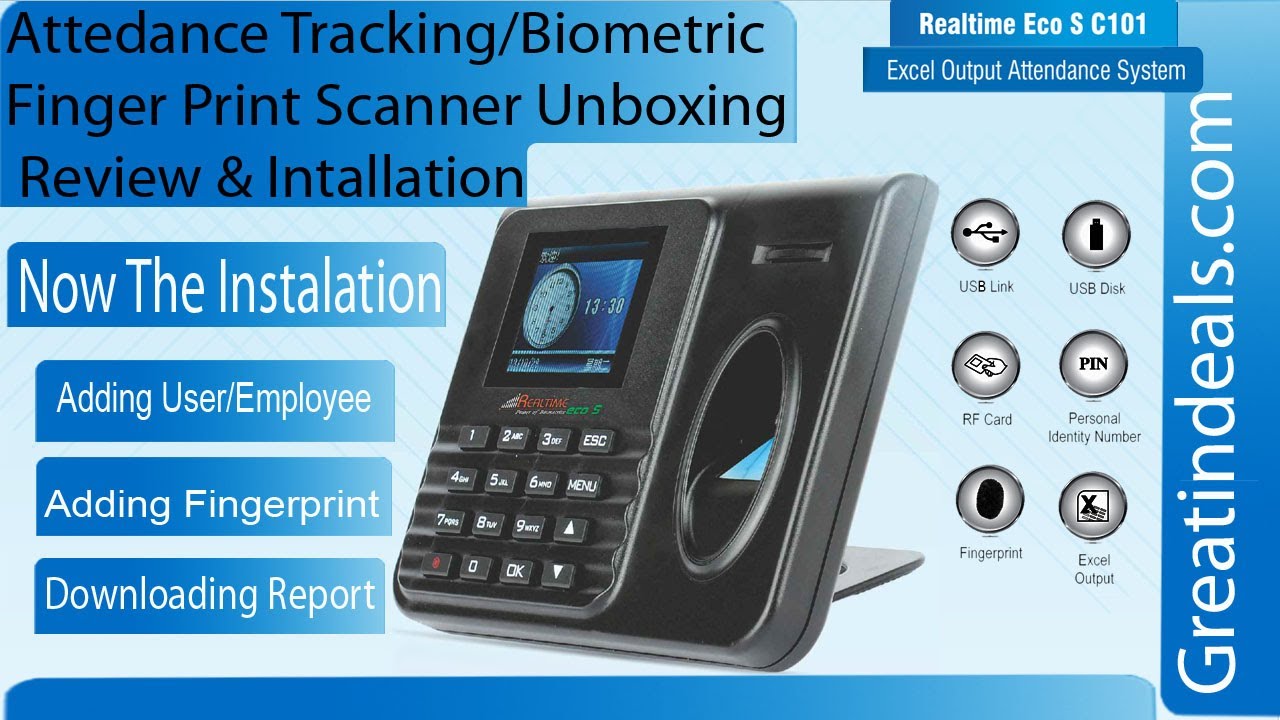 Realtime C101 Employee biometric attendance tracking  :Unboxing , Real Review & Installation
