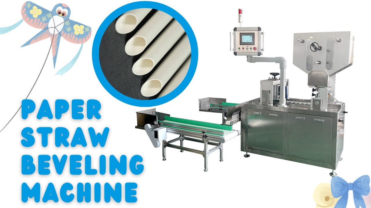 1250pcs/min paper straw bevel machine cuts 6mm straws