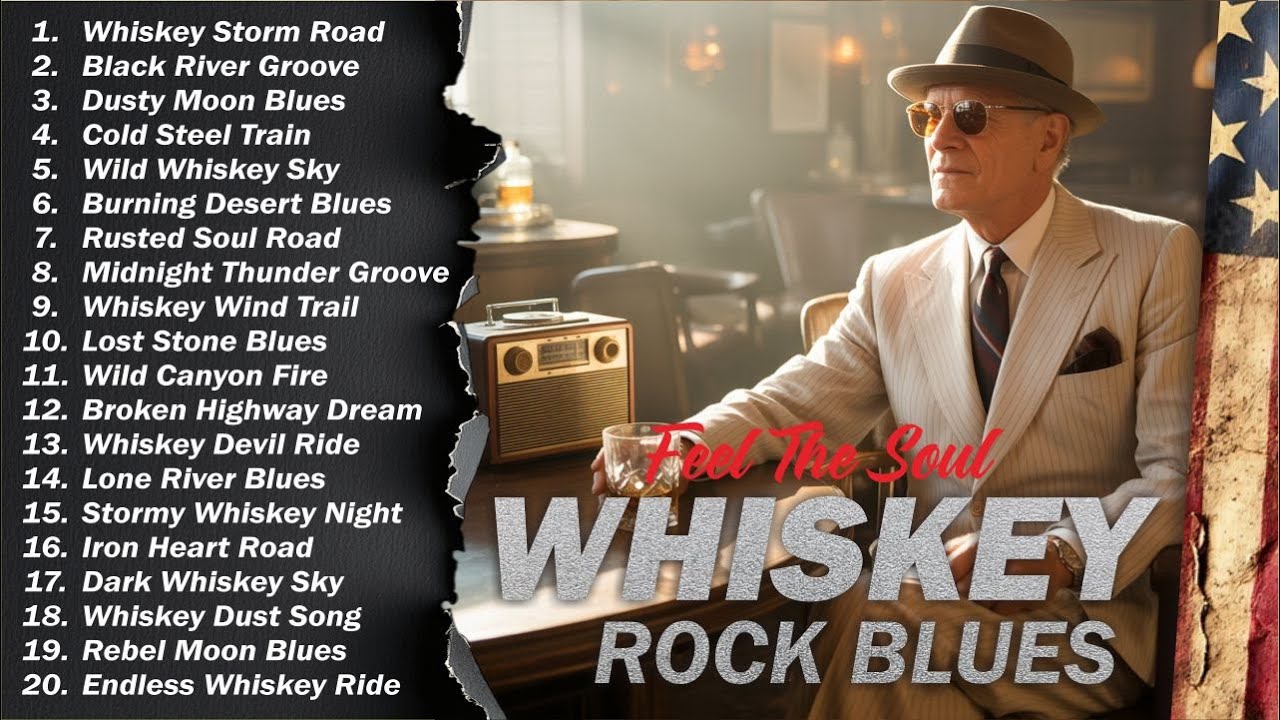 Whiskey Blues & Rock Classics 🎵 The Ultimate Blues Guitar Mix | Relaxing Night Music for Soul & Rest
