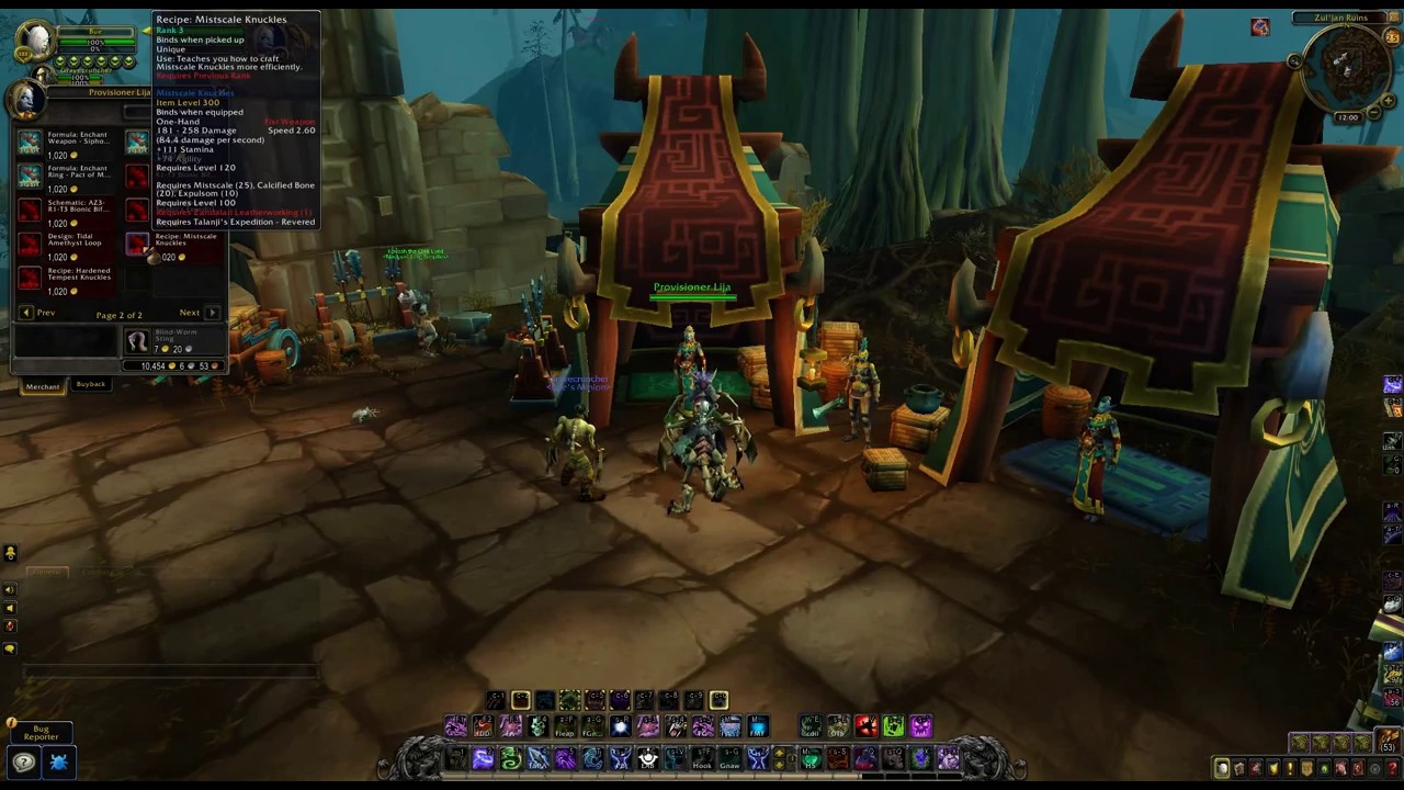 WoW - Recipe: Mistscale Knuckles (Rank 3) (Horde)