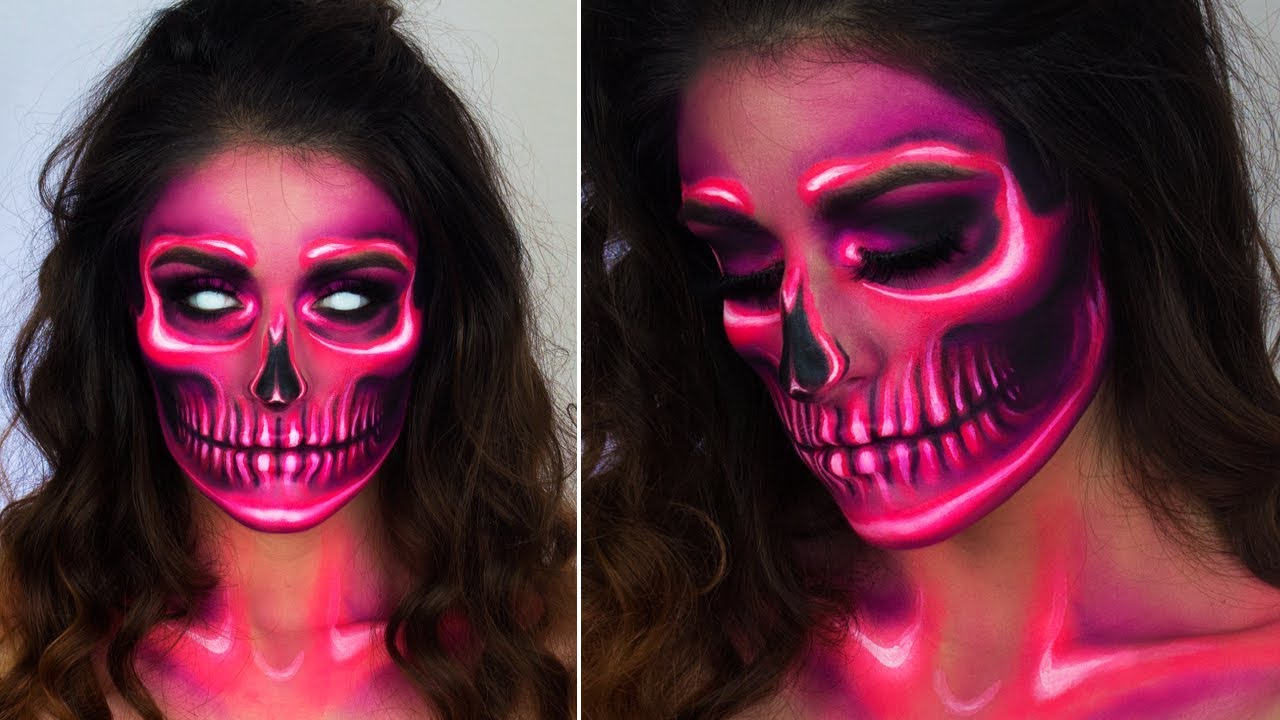 Neon Skull Tutorial | Halloween Make up