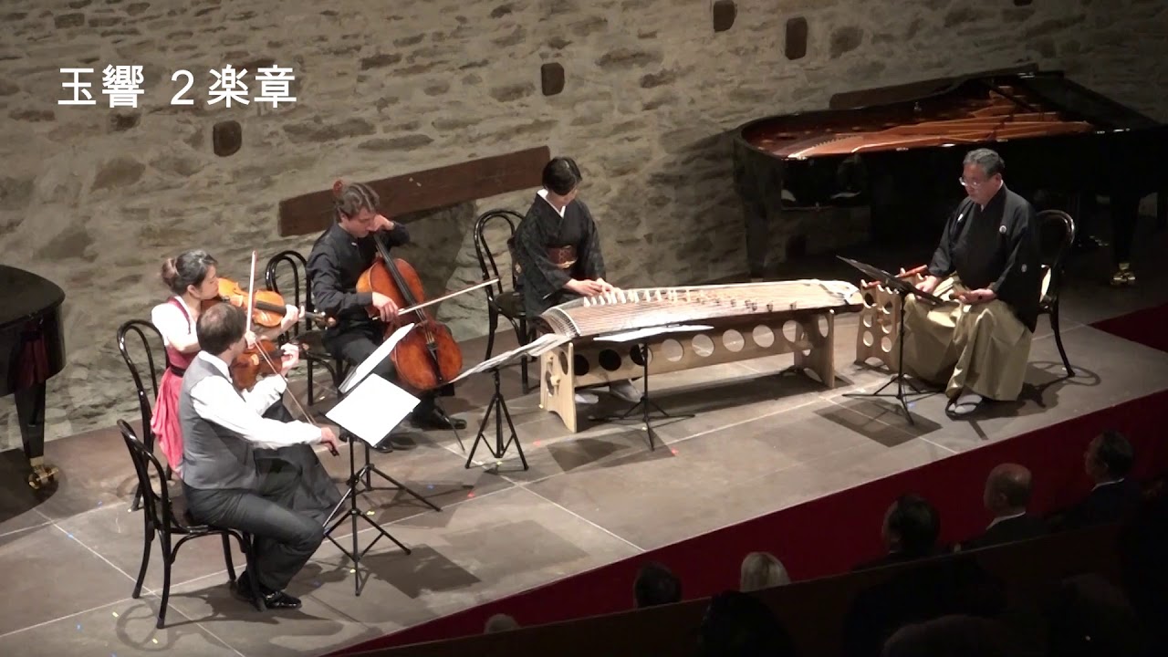 玉響(Tamayura）～弦楽３部+尺八+二十絃箏～Schlaining2015　（Violin,Viola,Cello,Shakuhachi,20gen-koto）