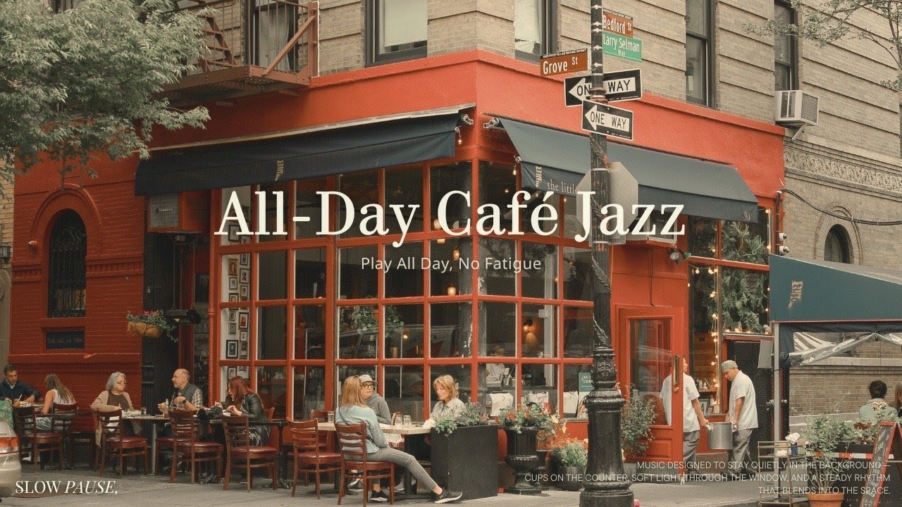 All-Day Café Jazz ☕Low-Fatigue Music for Cafés, Studios & Quiet Offices | SLOW PAUSE,