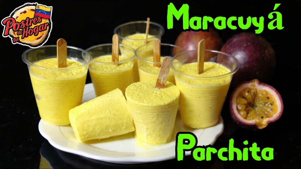🟡✨Helado de Parchita Maracuya Cremoso, Rapido y Facil de Hacer 🟡✨