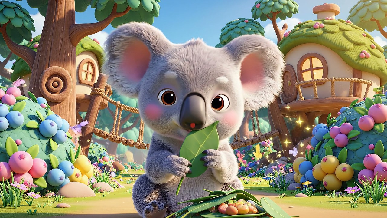 El Bebé Koala Mordisquea Ñam Ñam Ñam | Canciones de Animales y Rimas para Comer