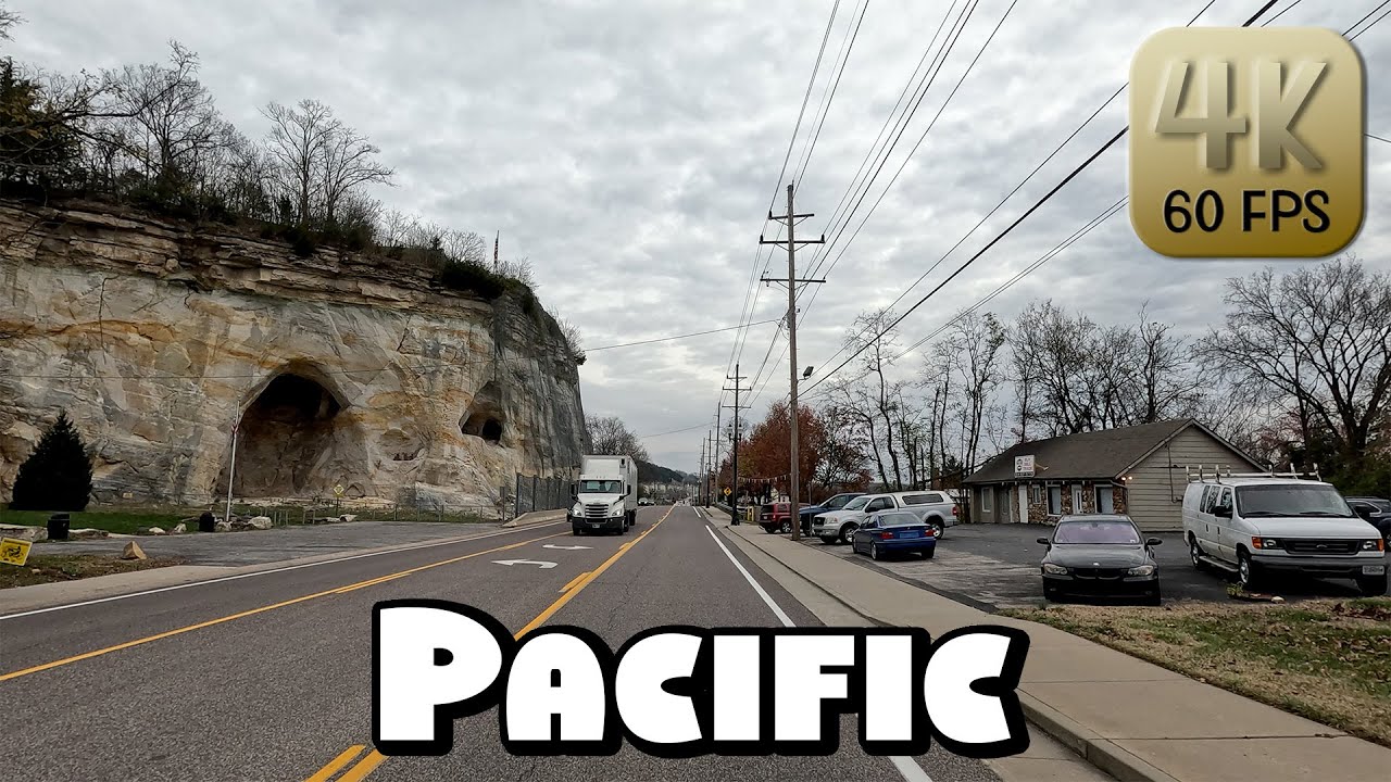Driving Around St. Louis Suburb Pacific, Missouri in 4k Video