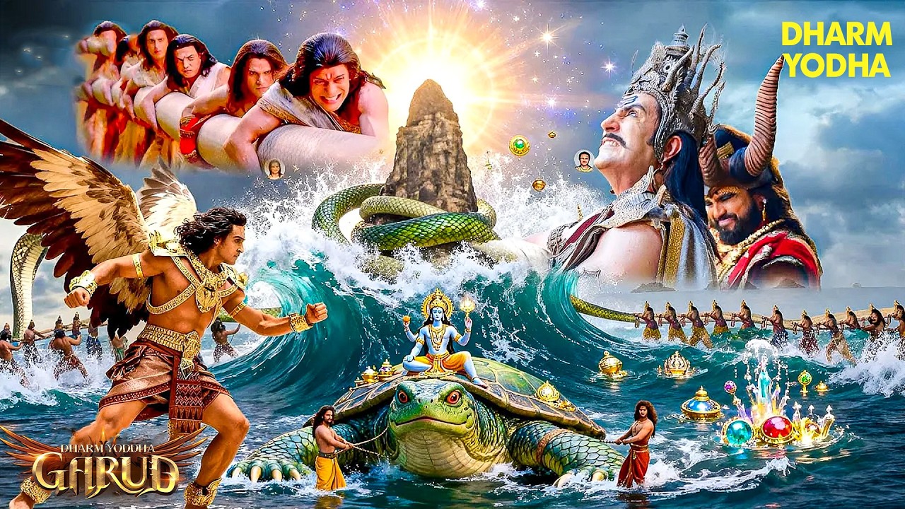 देवता और दैत्य ने मिलकर भी नहीं हिलाया मंद्रांचल पर्वत! 🌄⚡| Dharm Yoddha Garud | Garud Puran | Vinta