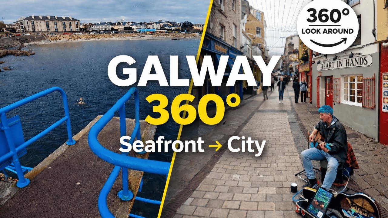 Walking Galway in 360° – Seafront, Salthill & City Streets (Immersive Walk)
