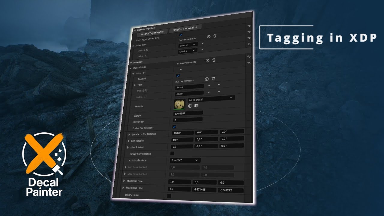 XDecalPainter 2.0.2 – New Tagging & Grouping System Explained | Unreal Engine Decal Workflow