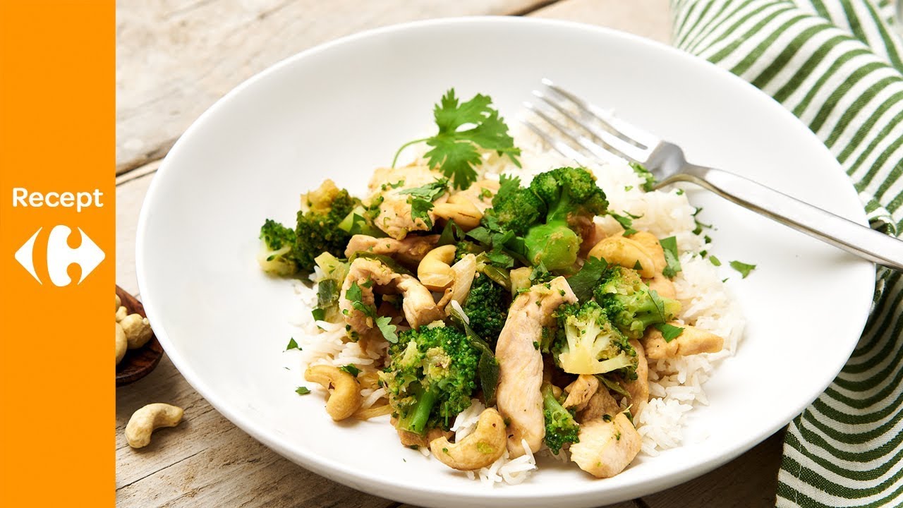 Kip met cashewnoten en broccoli