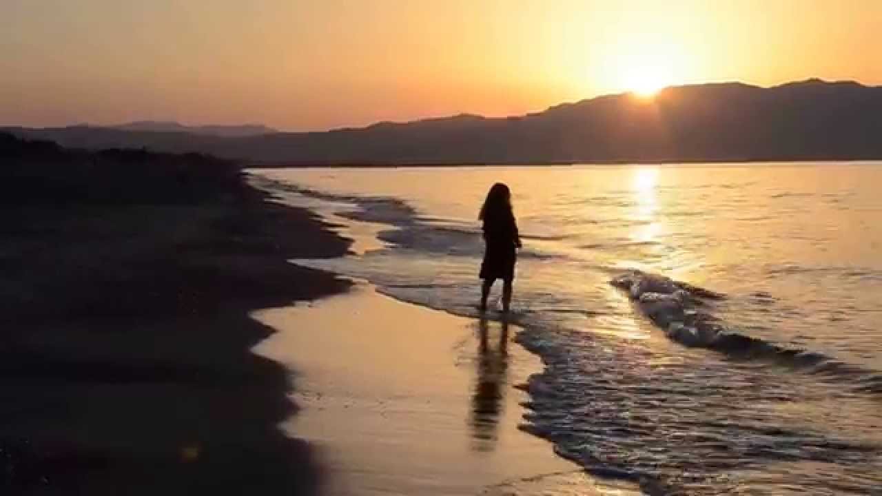 Beautiful Sunset at Gerani beach in crete