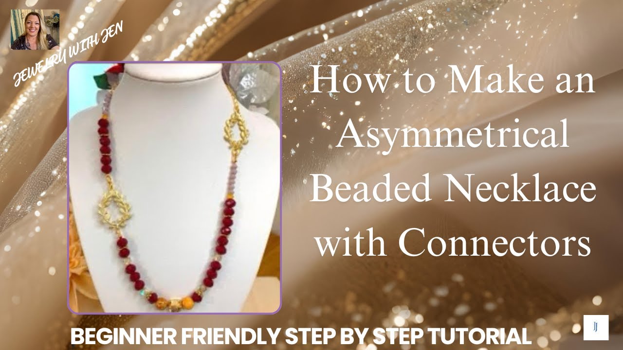 How to Make A Beaded Necklace with Connectors & Chain - Intermediate #jewelrytutorial