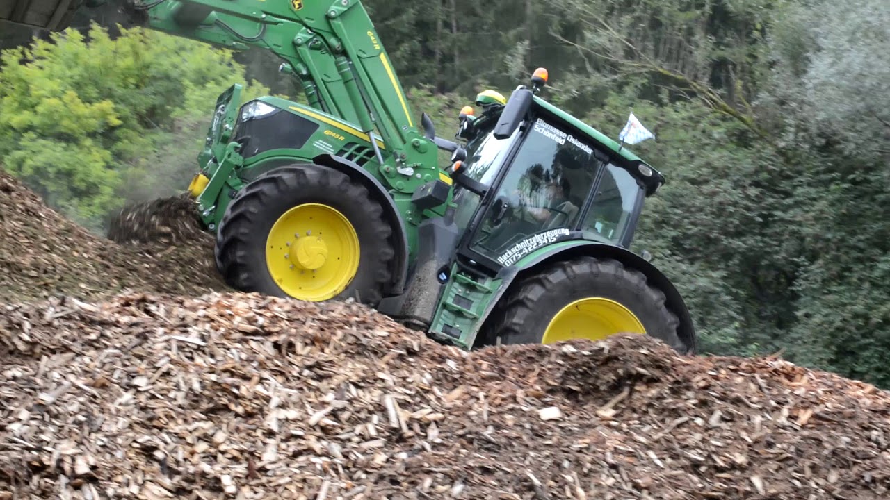 Holz häckseln |JOHN DEERE+MUS-MAX WT 12| |*Biomasse Osiander*|