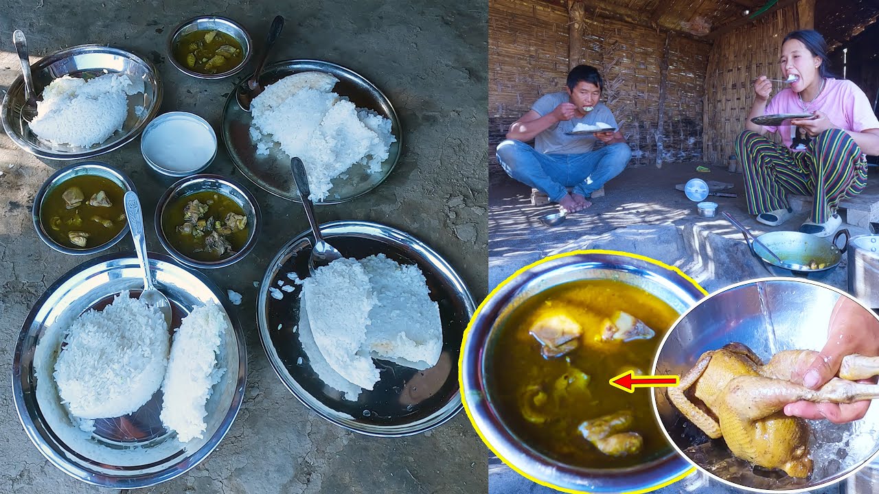 Manjita Cooks meal for guest || We are enjoying Chicken meal with sisters@bhumivillagevlogs