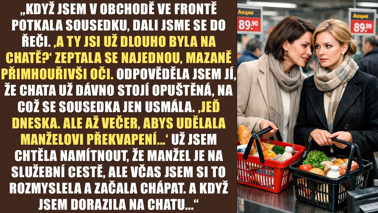 „Když jsem v obchodě ve frontě potkala sousedku, dali jsme se do řeči. ‚a ty jsi už dlouho byla na..