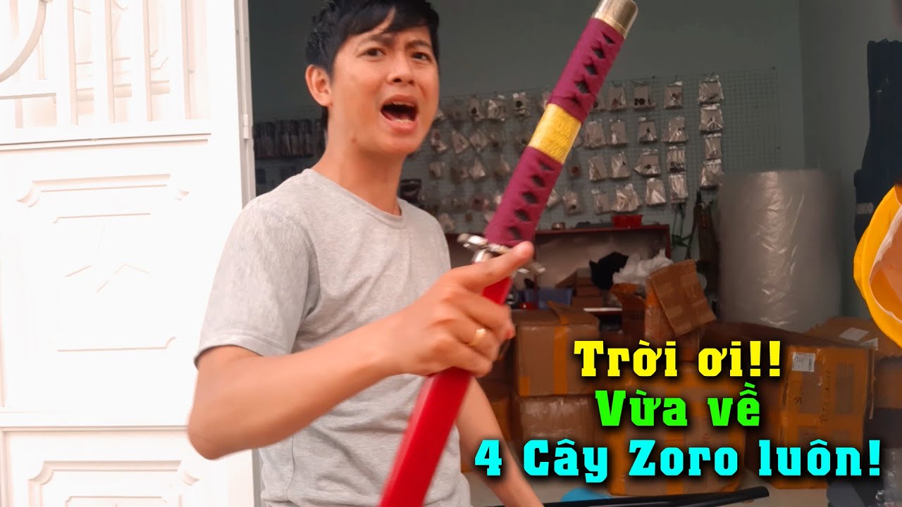 Trời ơi!! Vừa về 4 Cây Kiếm Zoro 1 mét luônnnnn