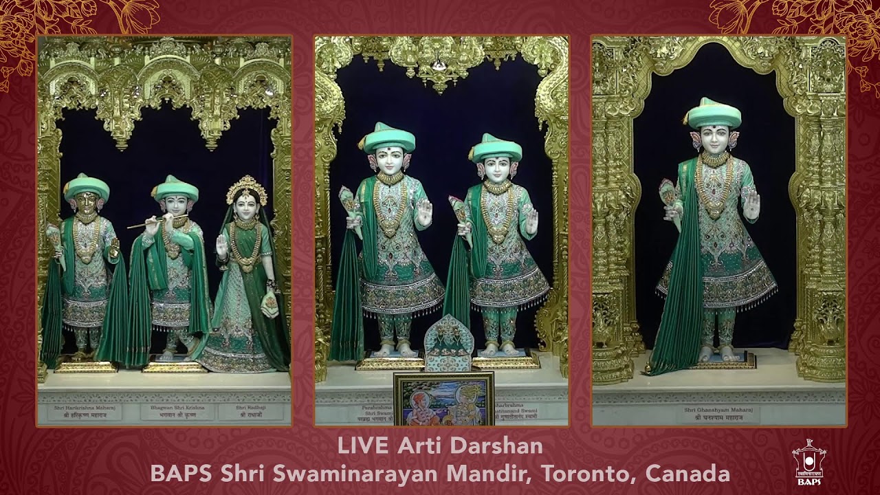 LIVE Sandhya Arti - BAPS Shri Swaminarayan Mandir - Toronto, Canada