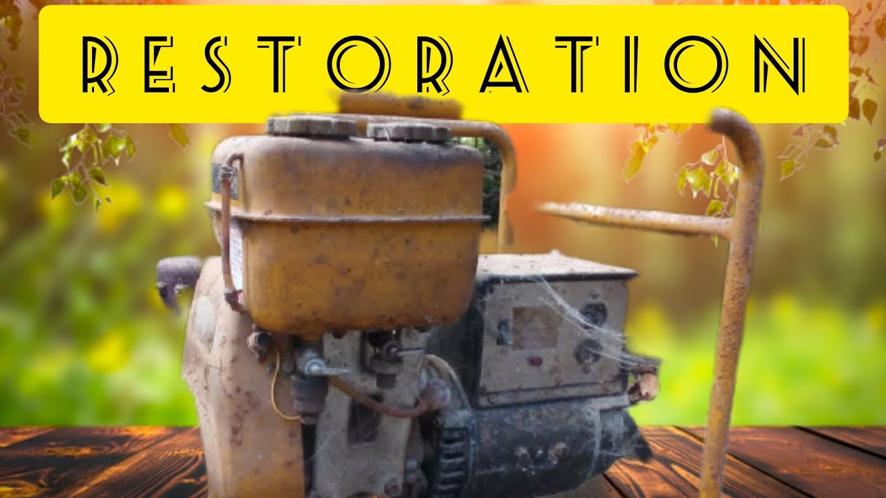 RESTORATION & REPAIR OLD GENERATOR ENGINE ROBIN 1974 MODEL || ASMR SATISFYING RESTORATION SOUNDS