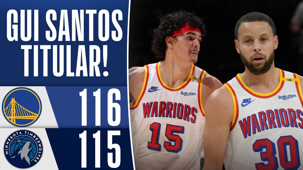 GUI SANTOS é TITULAR nos WARRIORS, e CURRY brilha com 31 pontos - MELHORES MOMENTOS