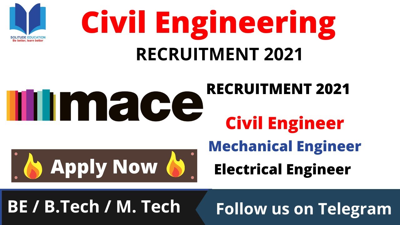 MACE GROUP RECRUITMENT 2021 | Civil Engineering Jobs | Private Jobs For Civil Engineers