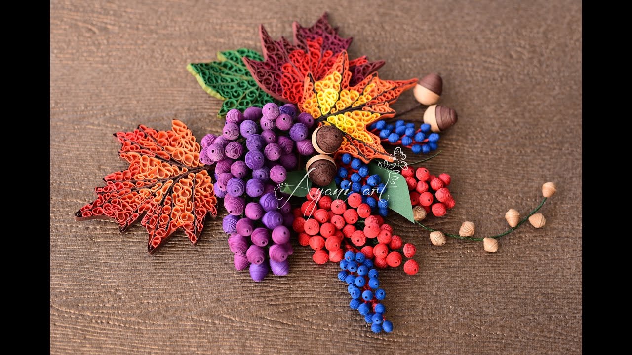 Quilling Tutorial - Fall Fruits (Fall Wreath - part 5 of 6)