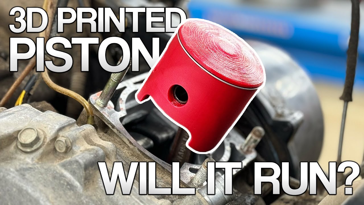 WORLD'S FIRST 3D printed carbon fiber piston! Will it run?
