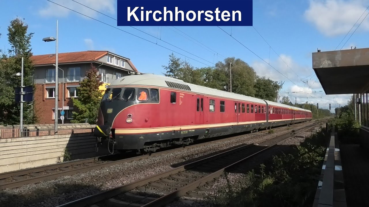 Bahnverkehr im Bahnhof Kirchhorsten mit VT 12.5, ČD Cargo, ICEs, Westfalenbahn KISS, Güterzügen uvm.