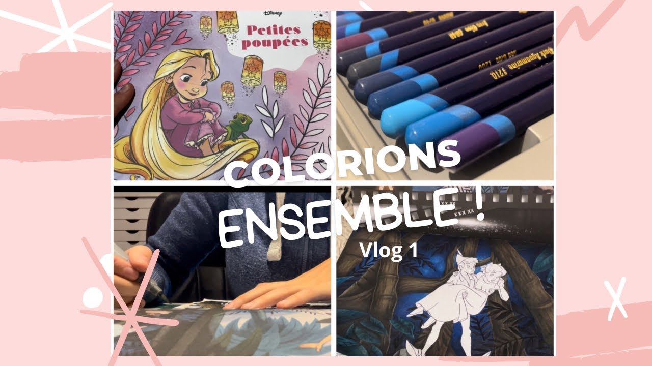 Vlog 1 ✏️ : Coloriage, 30 scènes cultes Disney, derwent inktense, nouveau livre et crayon aquarelle