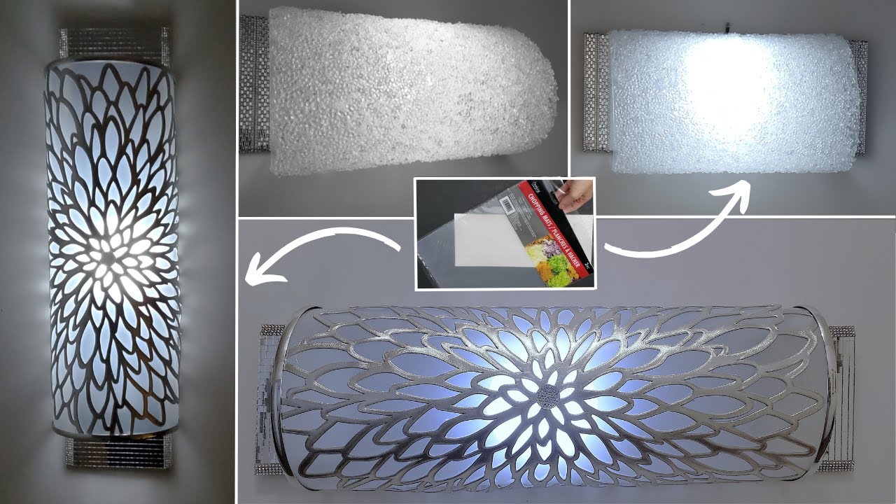 DIY Dollar Tree Wall Sconces using Chopping Mats | Glam Home Decor