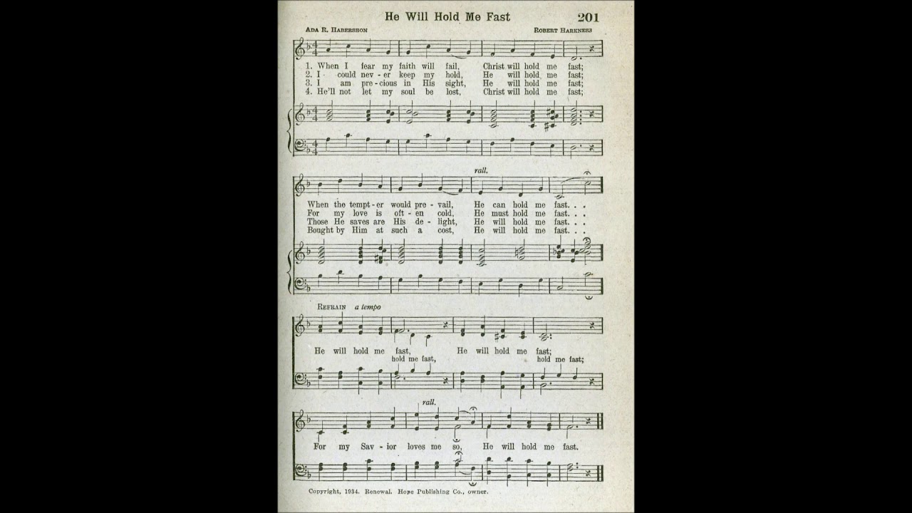 When I Fear my Faith Will Fail (He Will Hold Me Fast)