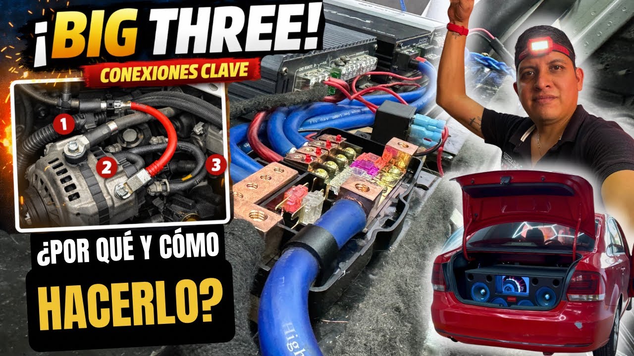 🔋 BIG THREE explicado y bien hecho 🔧 | Evita fallas en sistemas de audio potentes (Open Show)