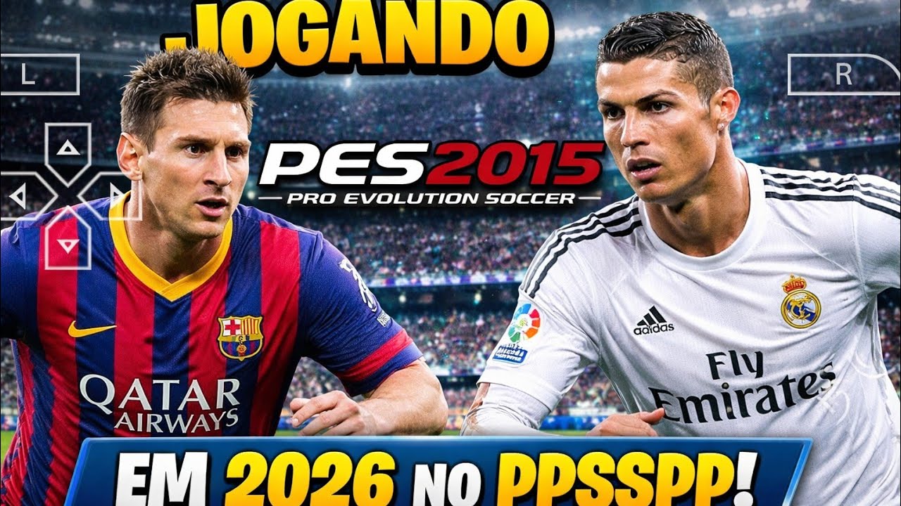 Jogando PES 2015 ⚽ primeiro tempo!@CANALARCADE-n4g 