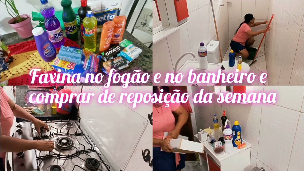 Faxina no fogão e no banheiro+ comprinha da semana #faxina