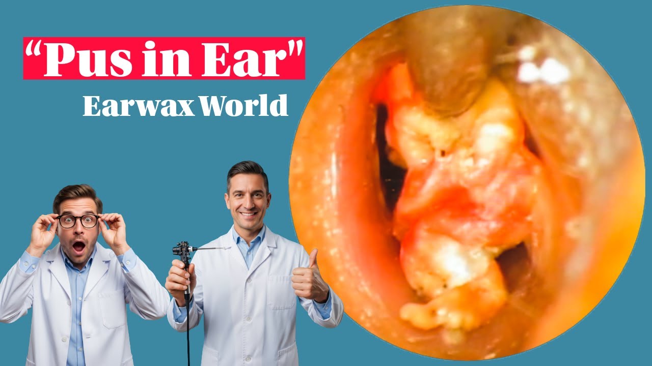 034- Severe Otitis Externa with Pus Formation | Real Doctor Ear Cleaning - Earwax World