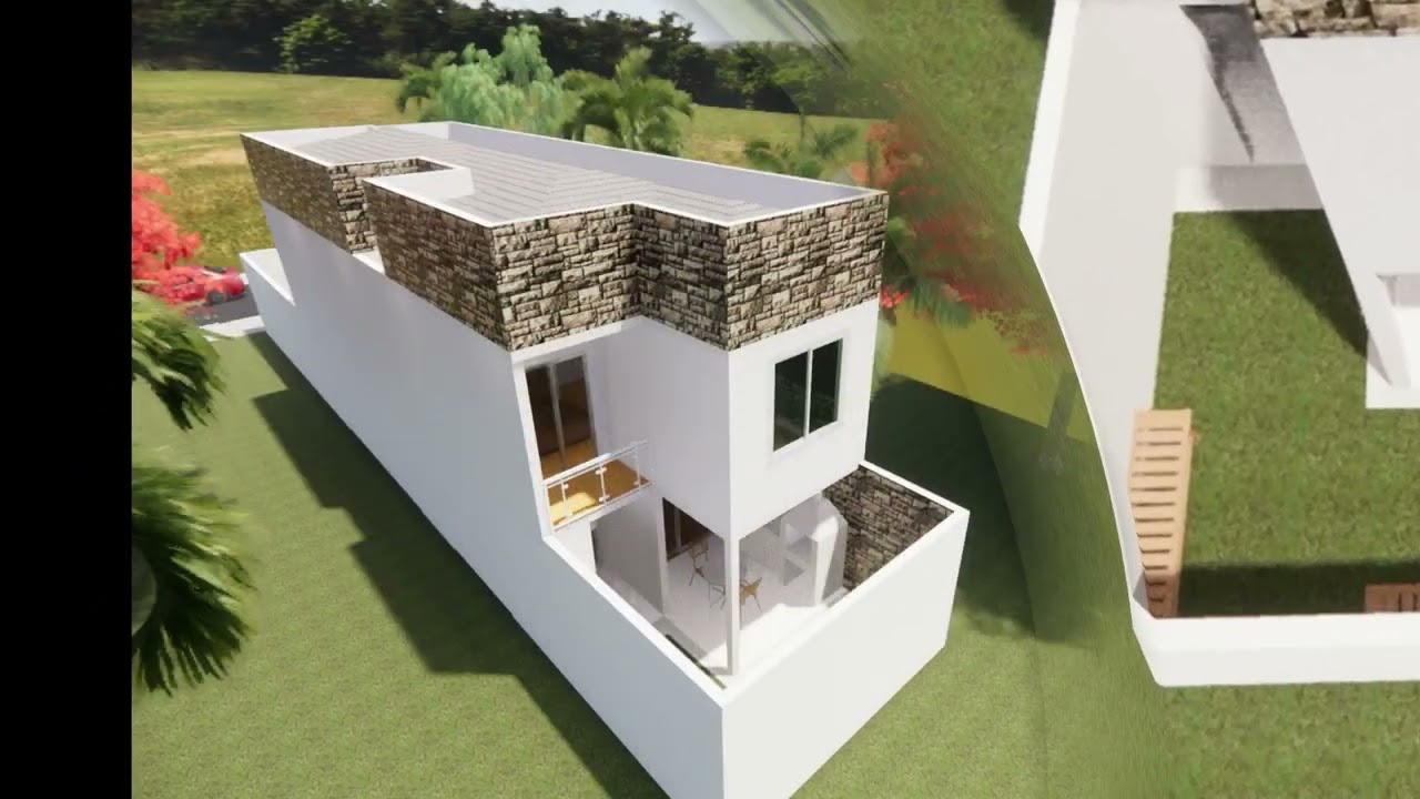 Projeto terreno 5 x 25 com 3 vagas de garagem e 3 dormitórios