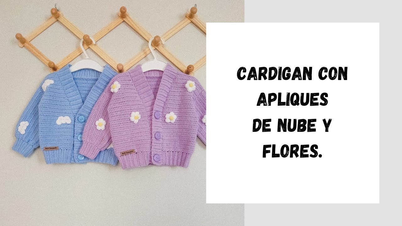 CARDIGAN TEJIDO A CROCHET 1/2 - ENGANCHADA