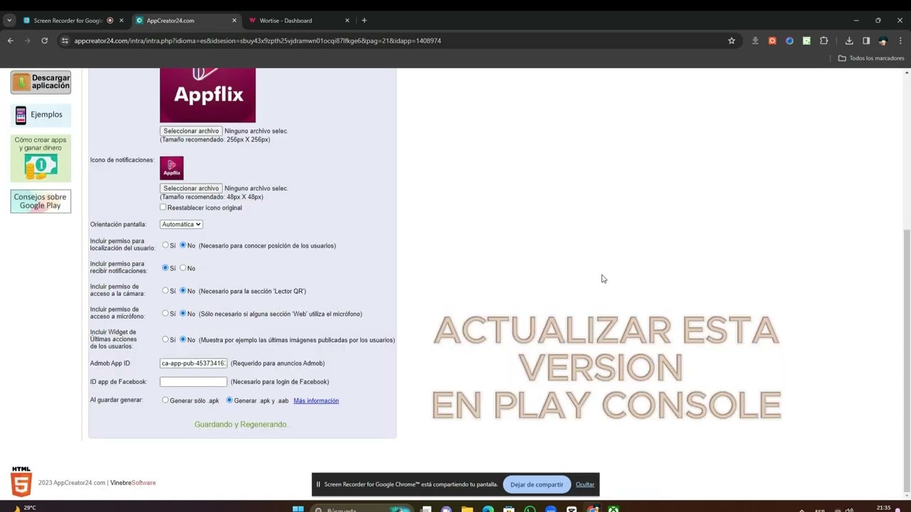 Monetizar Appcreator con Wortise