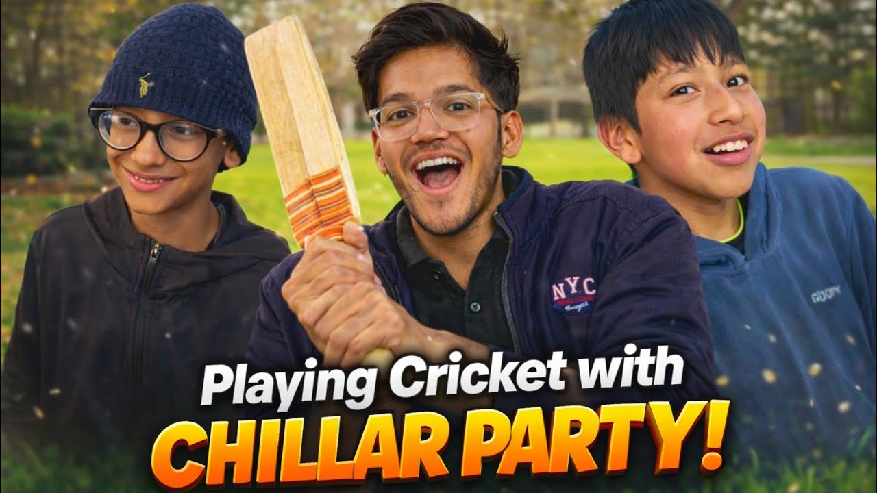 Playing Cricket With Chillar Party 🤣 |Trending|Prakhar Bisht Vlogs 