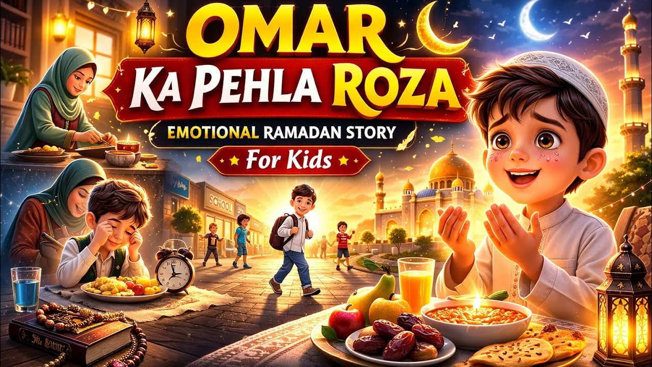 Omar Ka Pehla Roza 🌙 | Emotional Ramadan Story for Kids | Islamic 3D Animated Cartoon in Urdu 