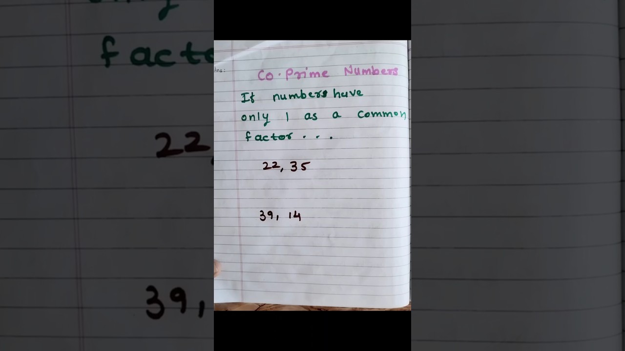 Co-prime pair. Co-prime numbers. what are Co-prime numbers ?