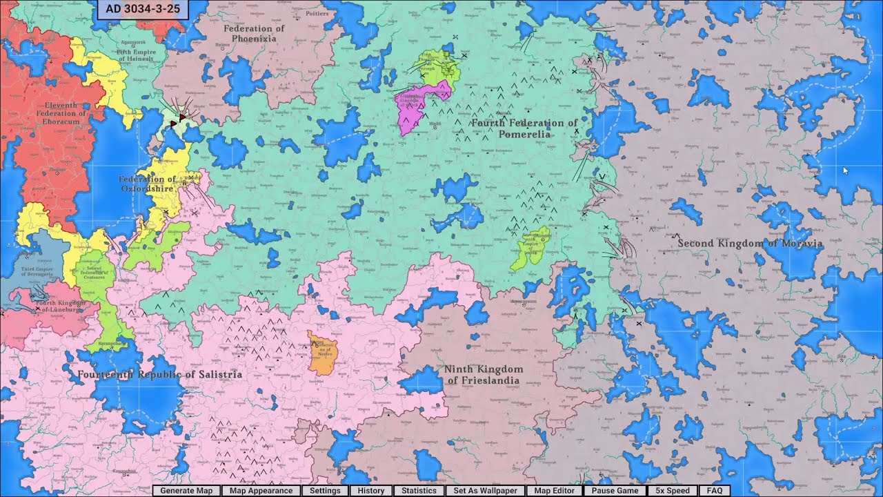 Fantasy Map Simulator ep.55 | Nations Destroyed, New Powers Emerge